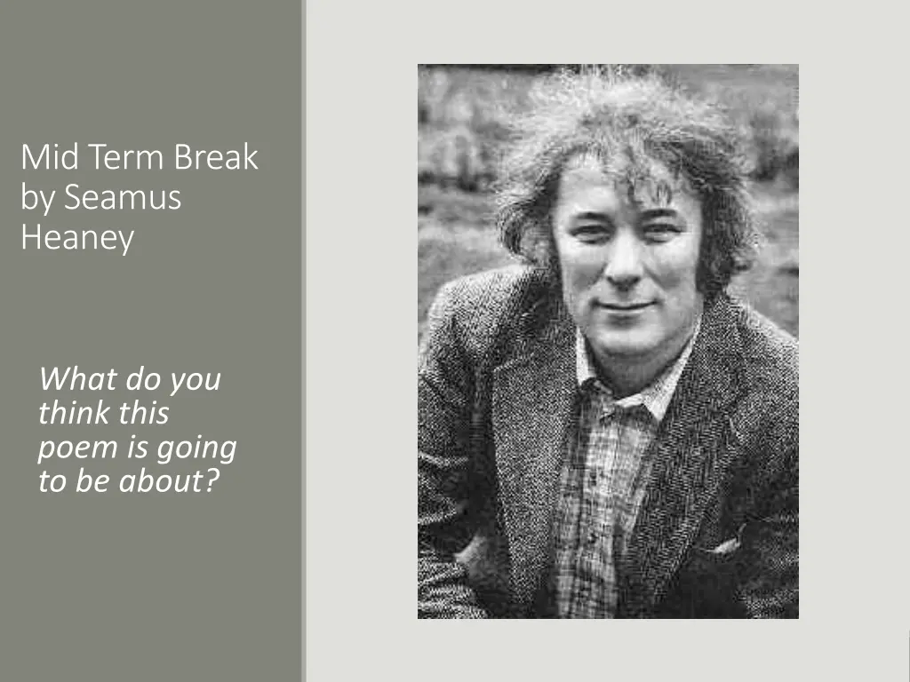 mid term break by seamus heaney