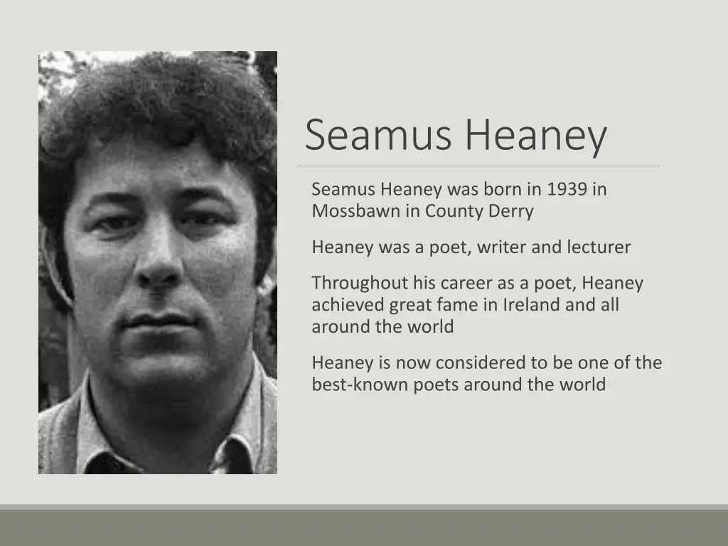 seamus heaney 1