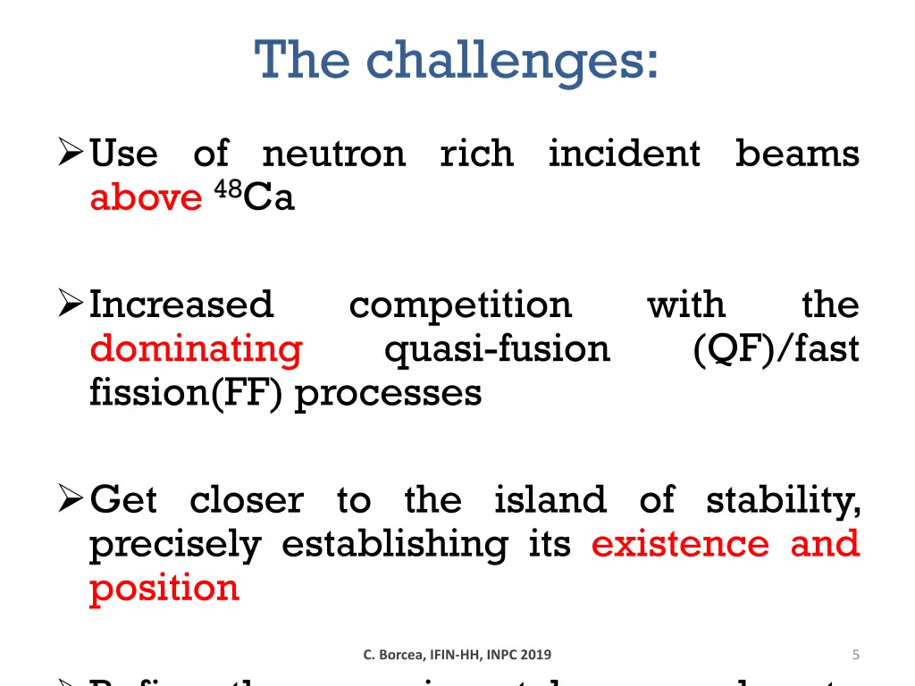 the challenges