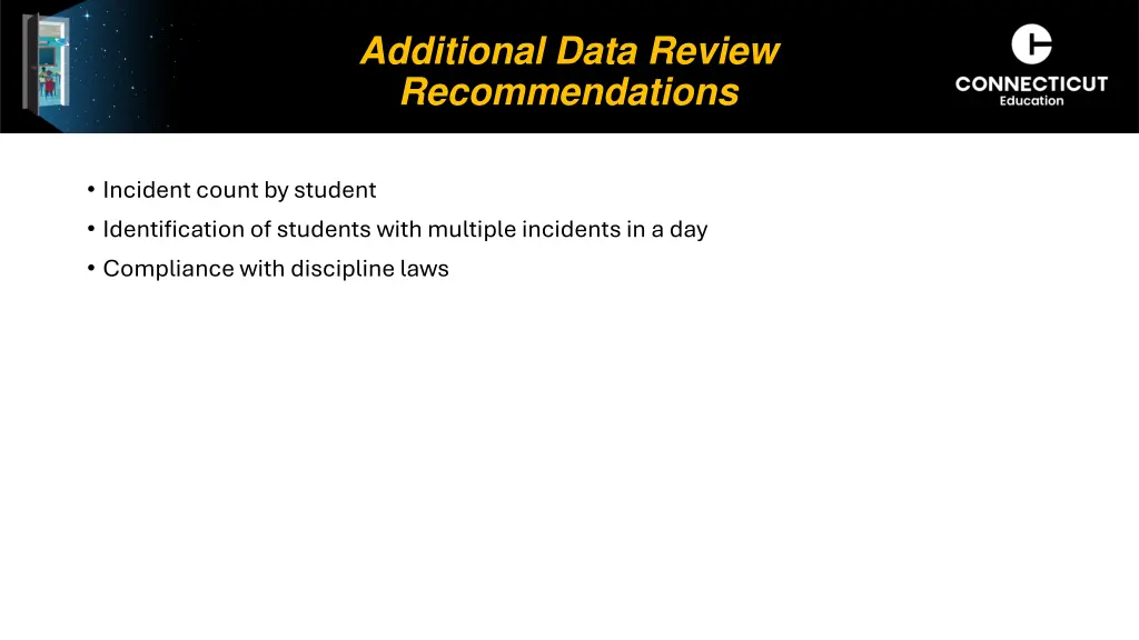 additional data review recommendations