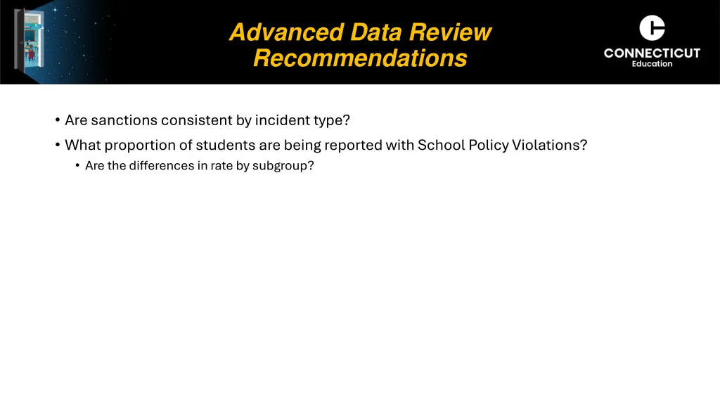 advanced data review recommendations
