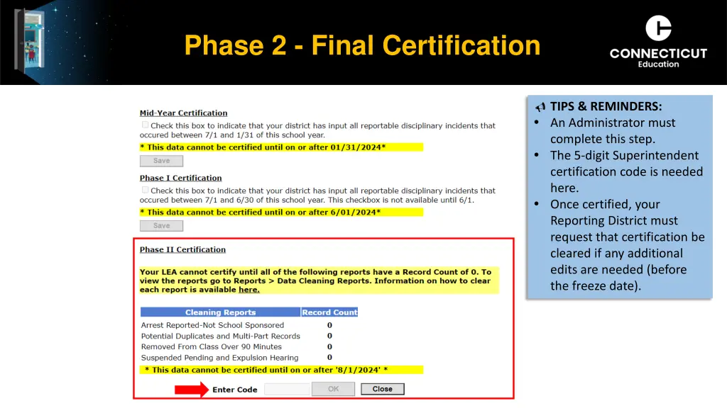 phase 2 final certification