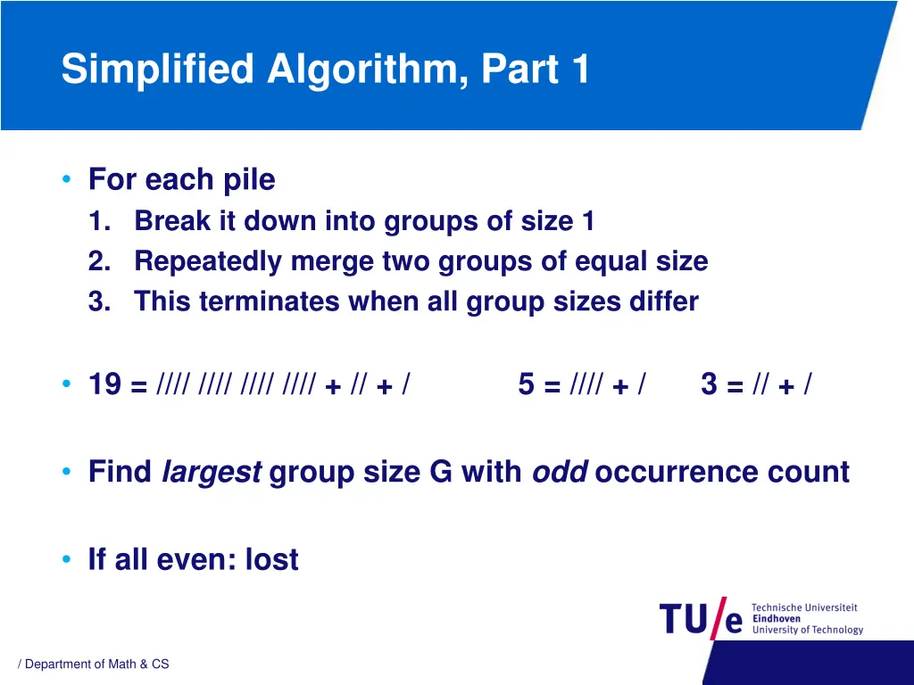 simplified algorithm part 1