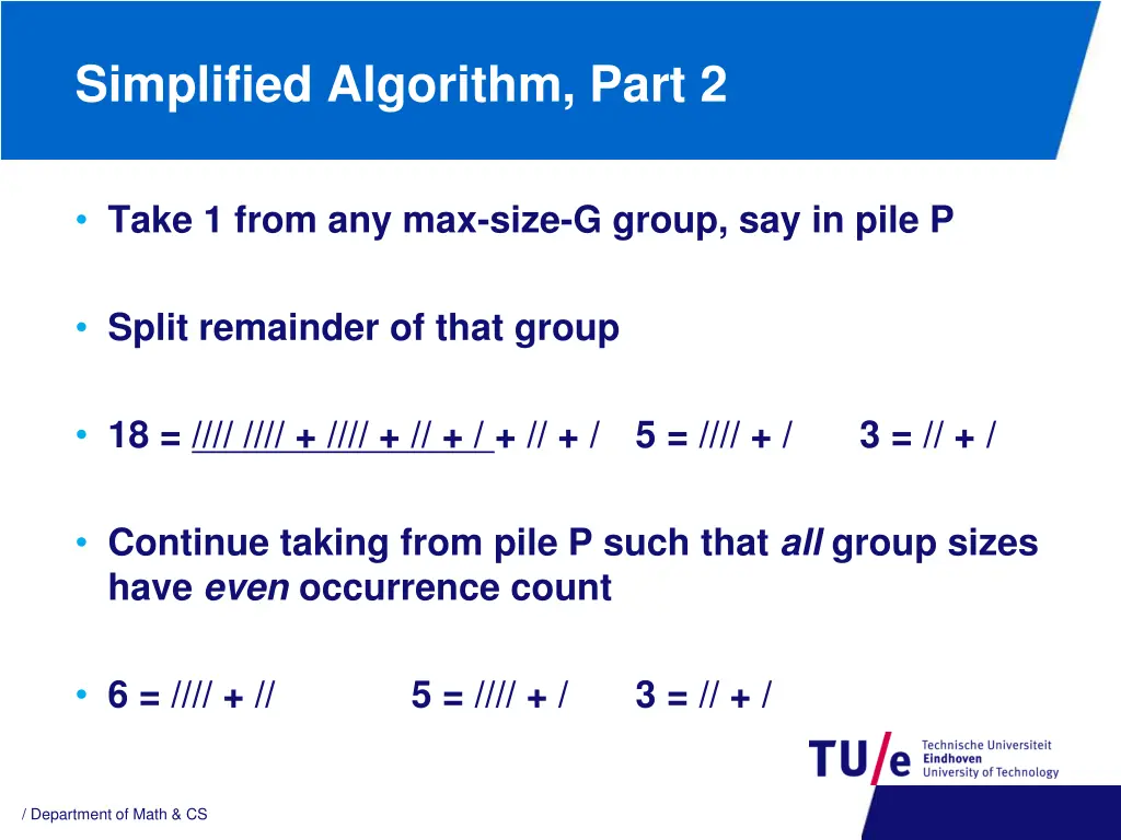 simplified algorithm part 2
