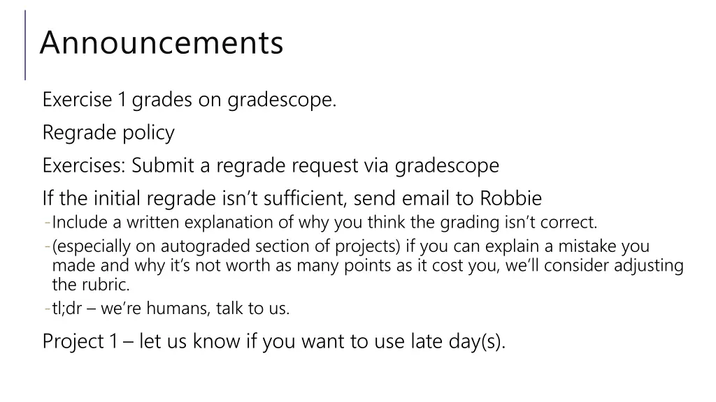 announcements