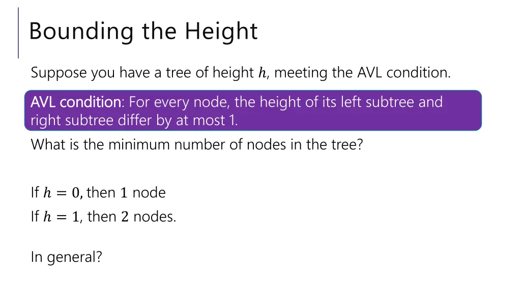 bounding the height