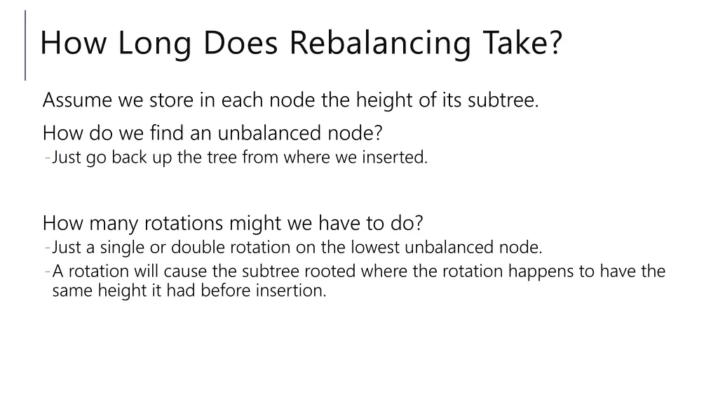 how long does rebalancing take 1