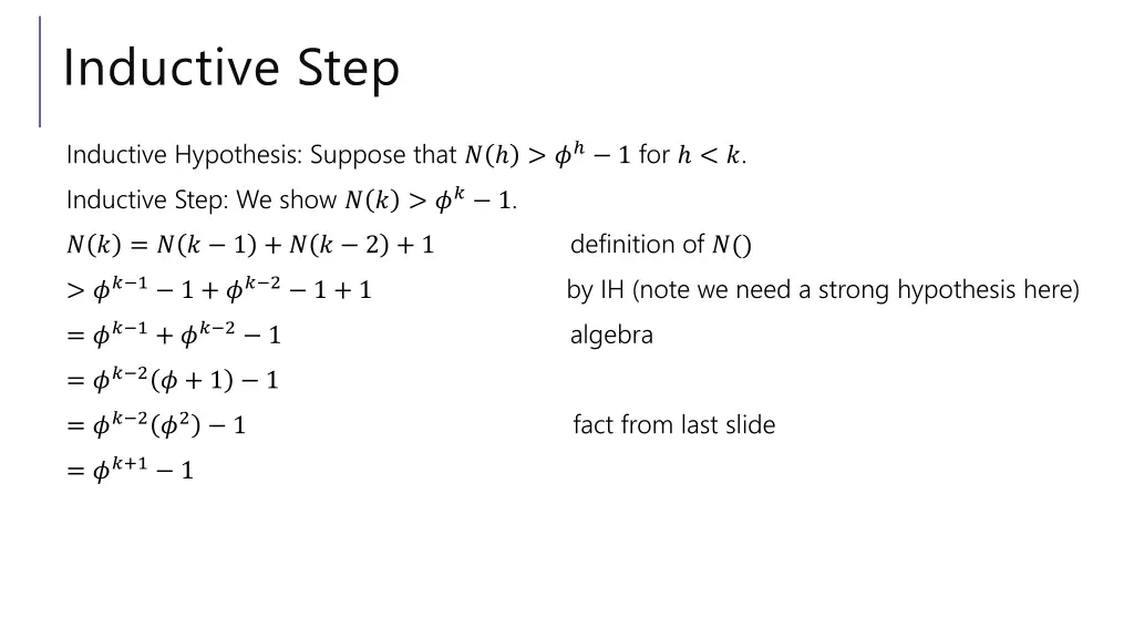 inductive step