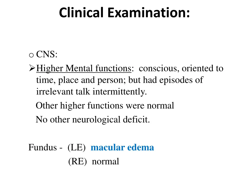 clinical examination 1
