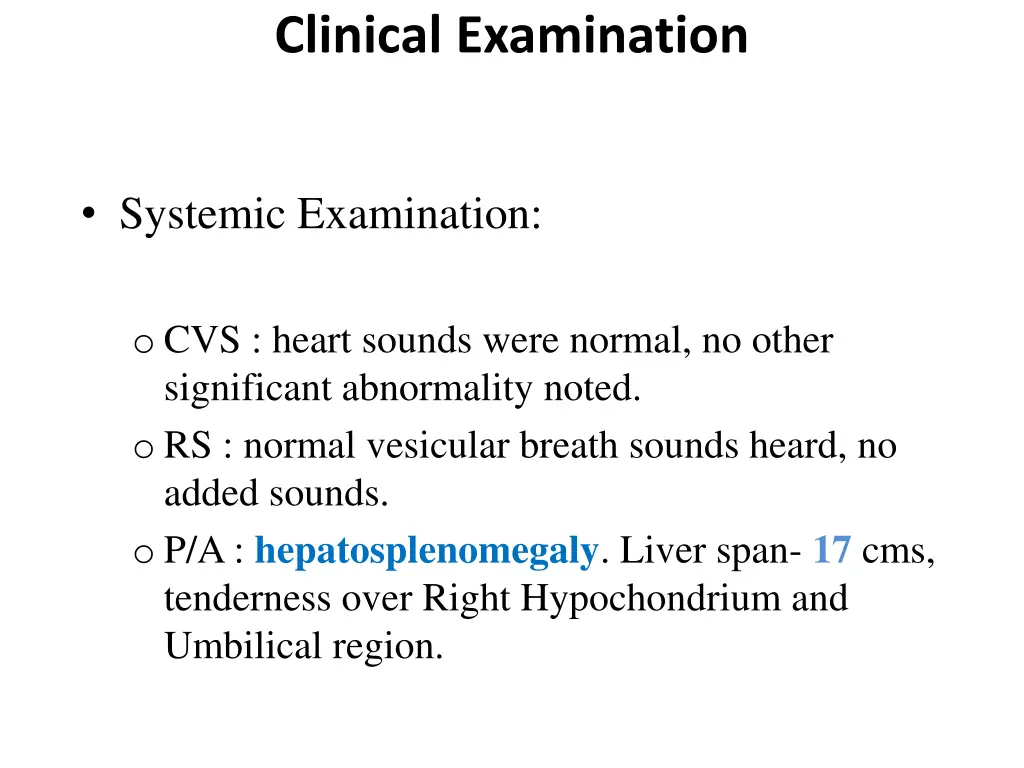 clinical examination