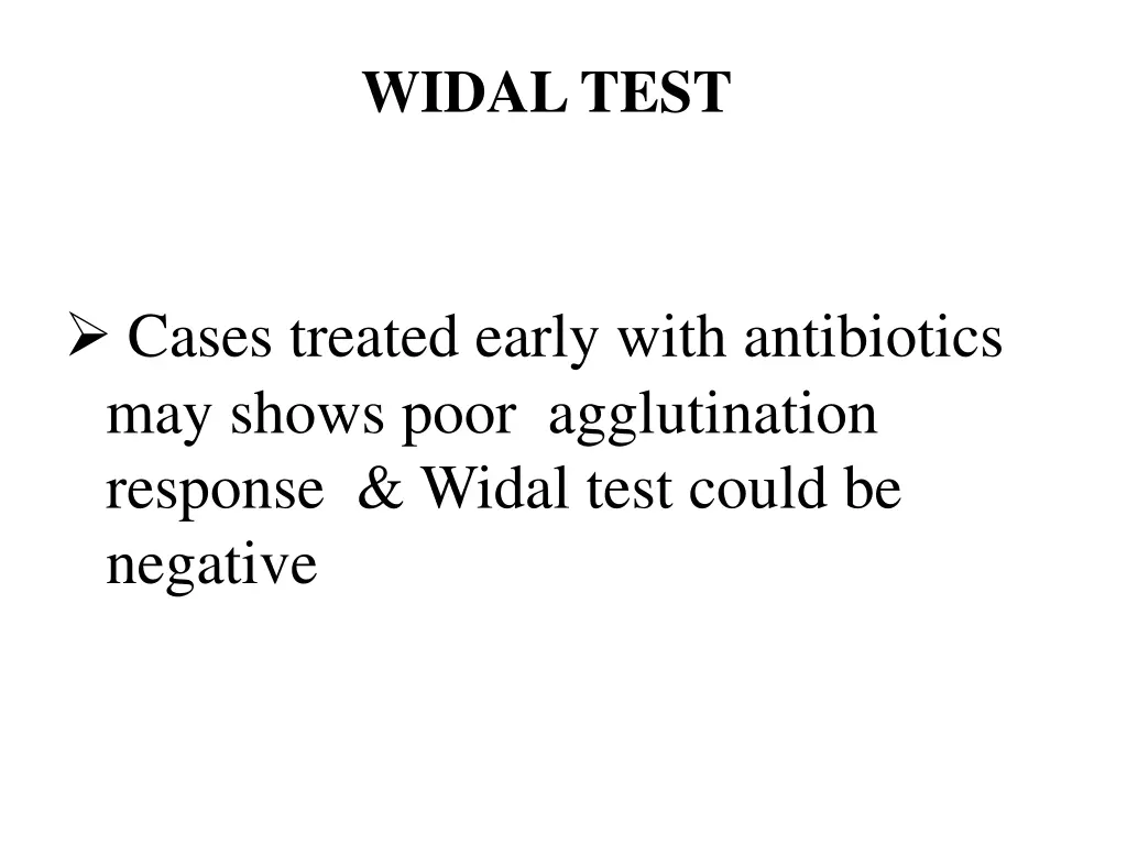 widal test