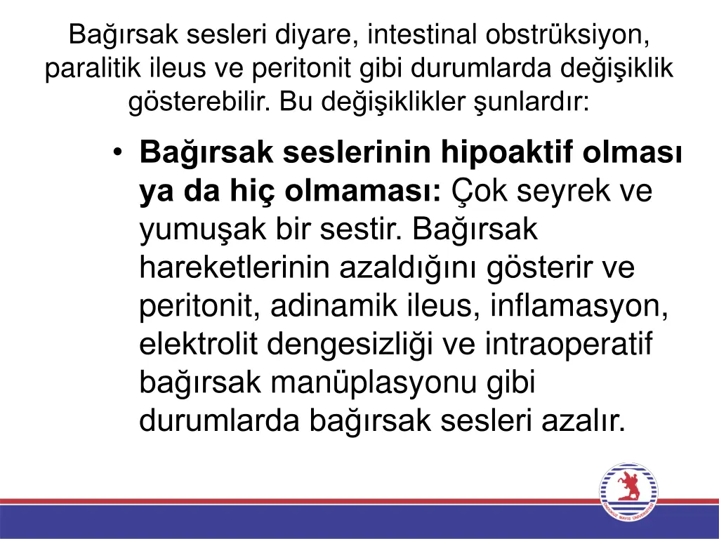ba rsak sesleri diyare intestinal obstr ksiyon