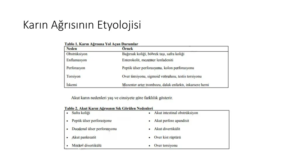 kar n a r s n n etyolojisi