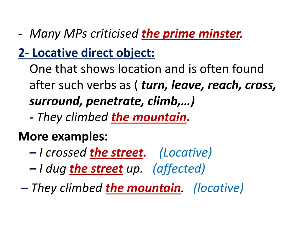 many mps criticised the prime minster 2 locative