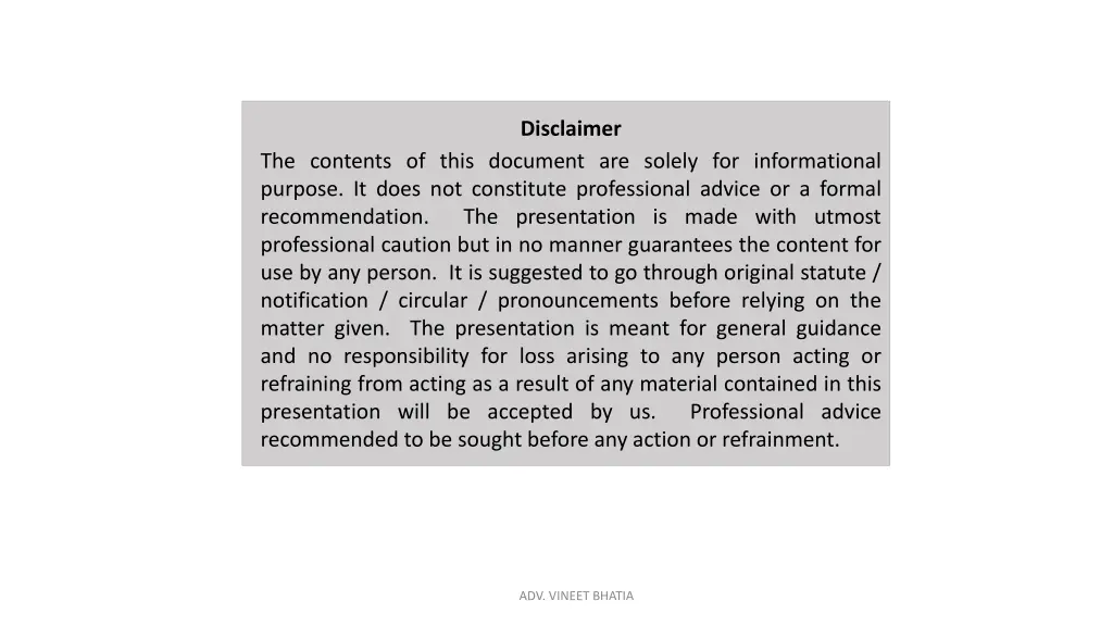 disclaimer