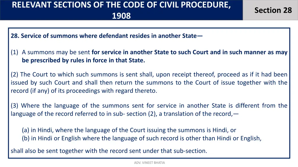 relevant sections of the code of civil procedure 1