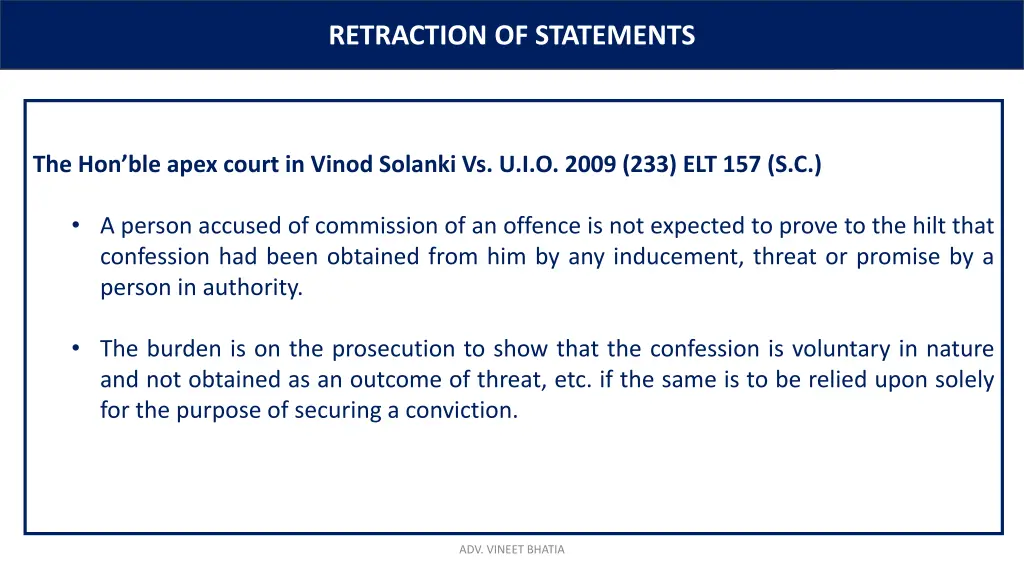retraction of statements