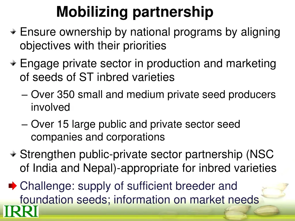 mobilizing partnership ensure ownership