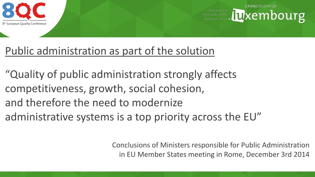 public administration as part of the solution