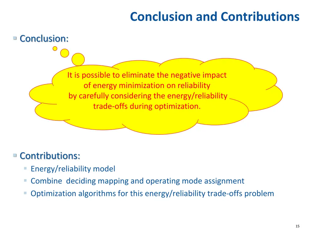 conclusion and contributions