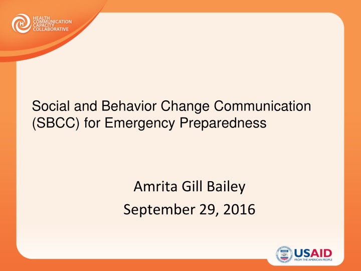 social and behavior change communication sbcc