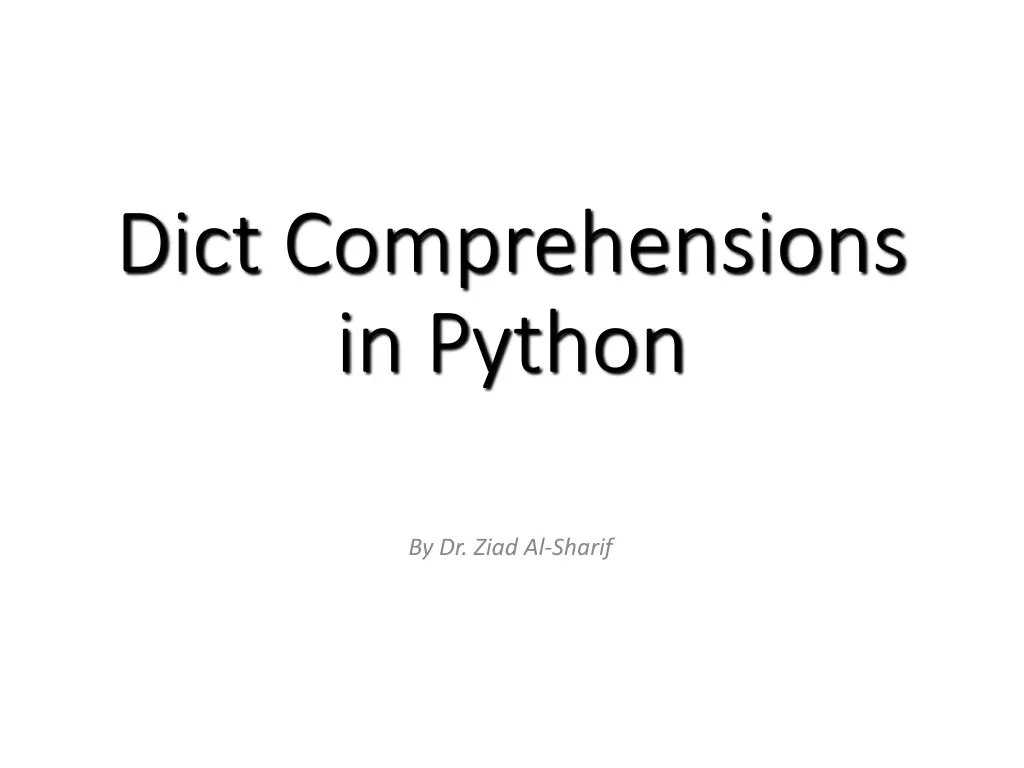 dict comprehensions in python