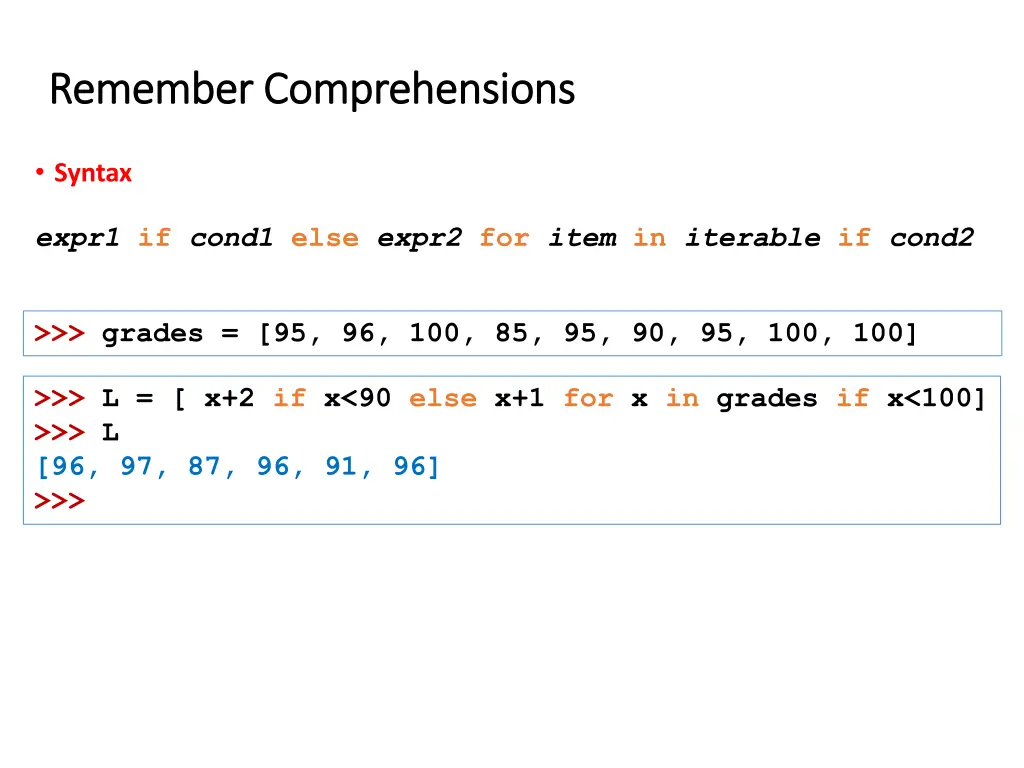 remember comprehensions remember comprehensions 1