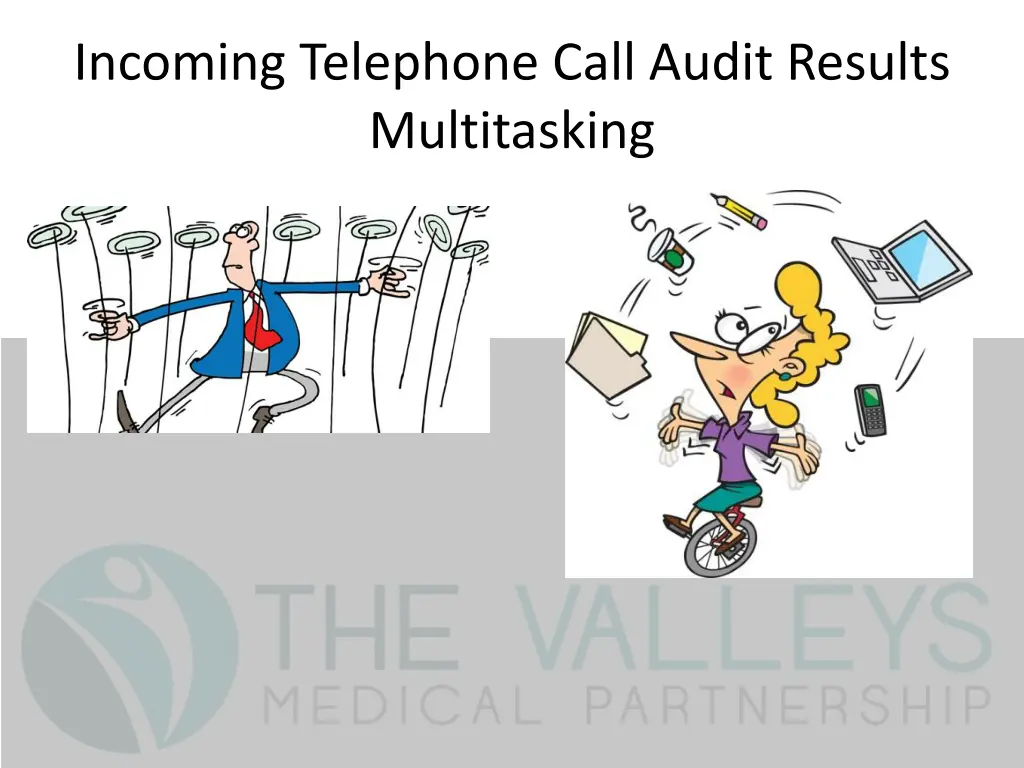 incoming telephone call audit results multitasking
