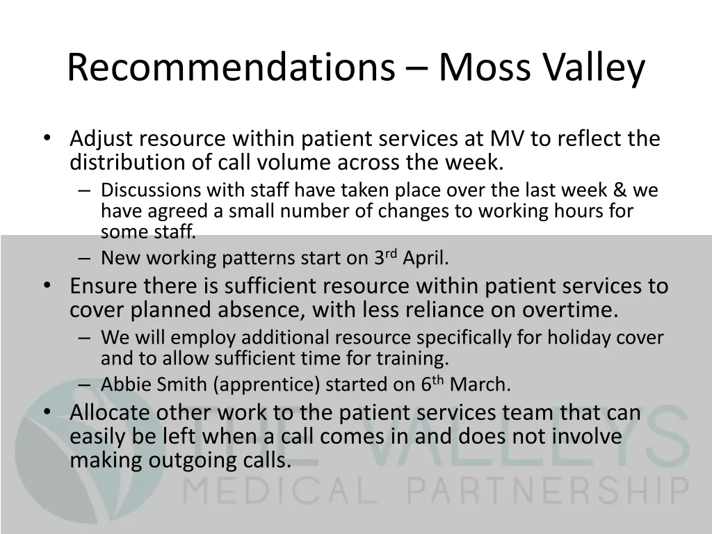 recommendations moss valley