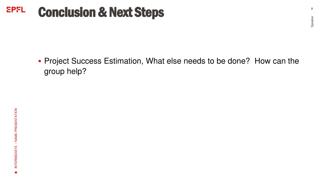 conclusion next conclusion next steps