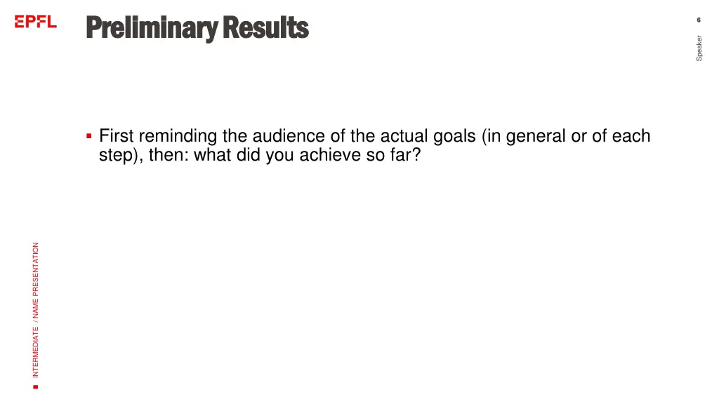 preliminary preliminary results