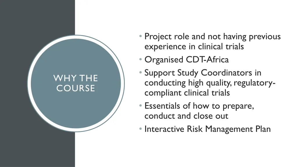 project role and not having previous experience