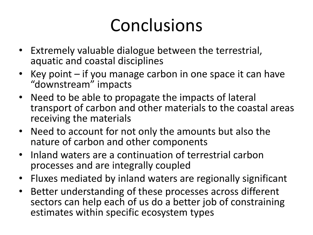 conclusions