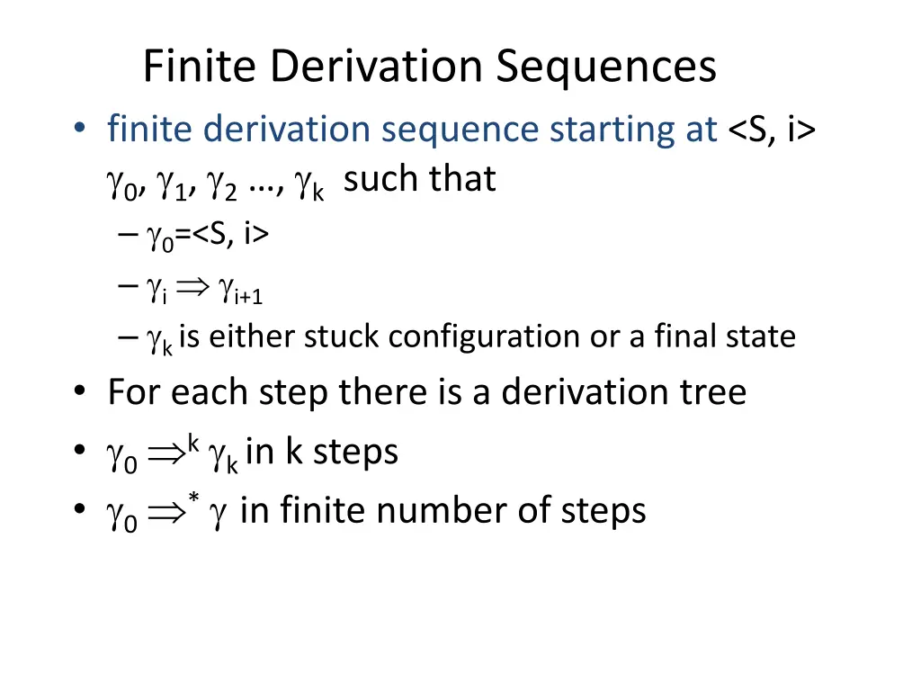 finite derivation sequences finite derivation