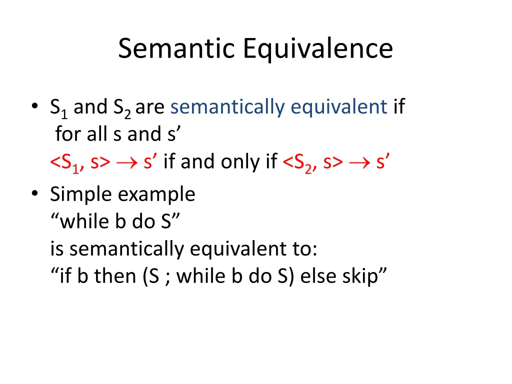 semantic equivalence