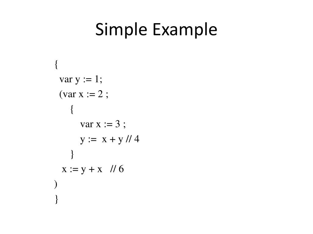 simple example