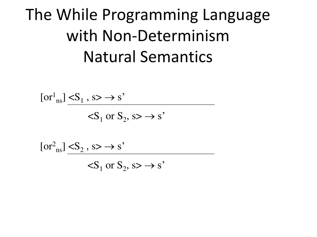 the while programming language with 1