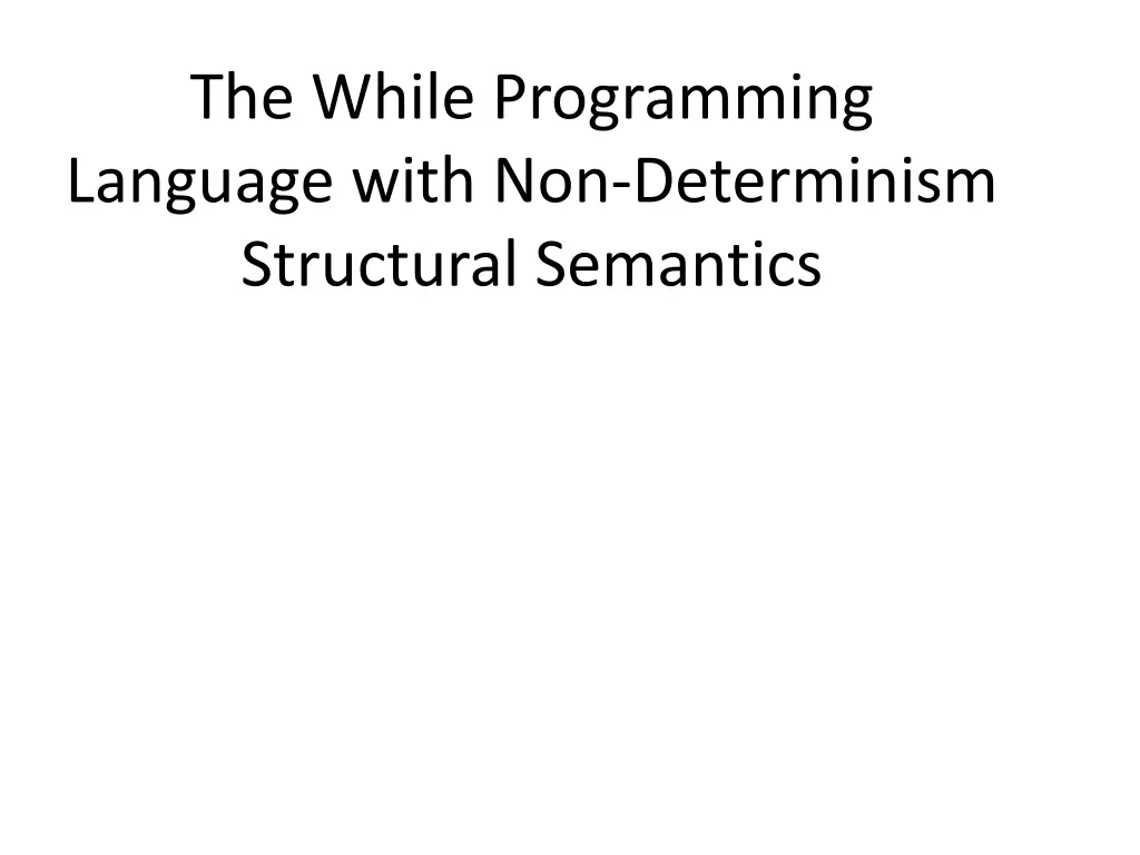 the while programming language with 2