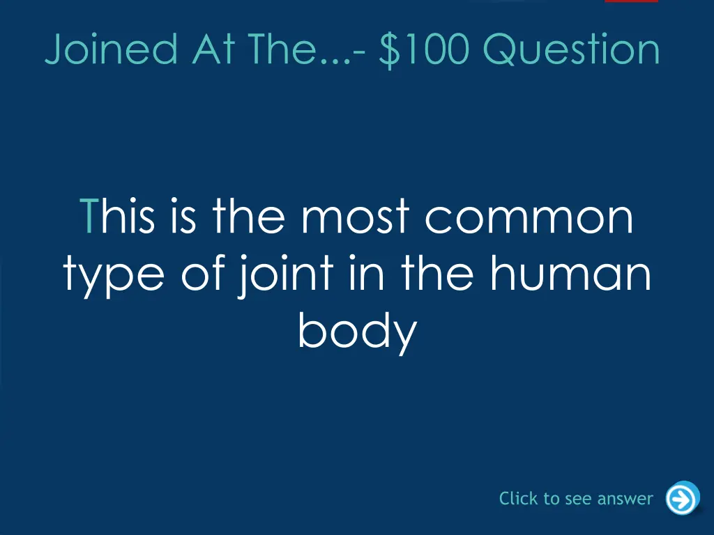 joined at the 100 question