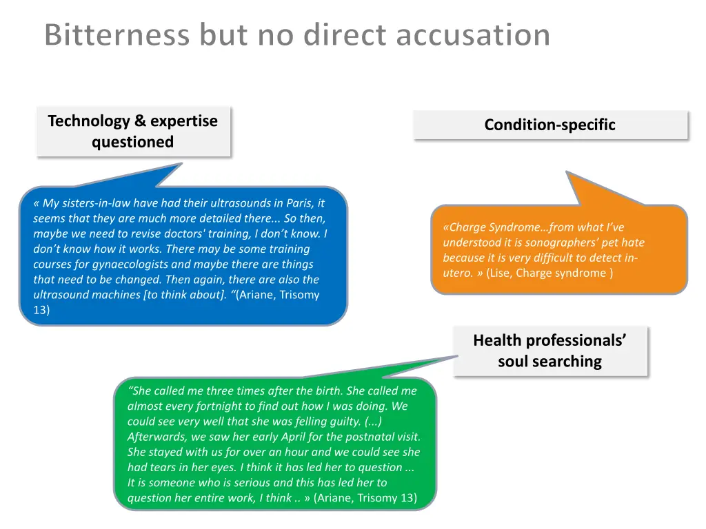 bitterness but no direct accusation 1