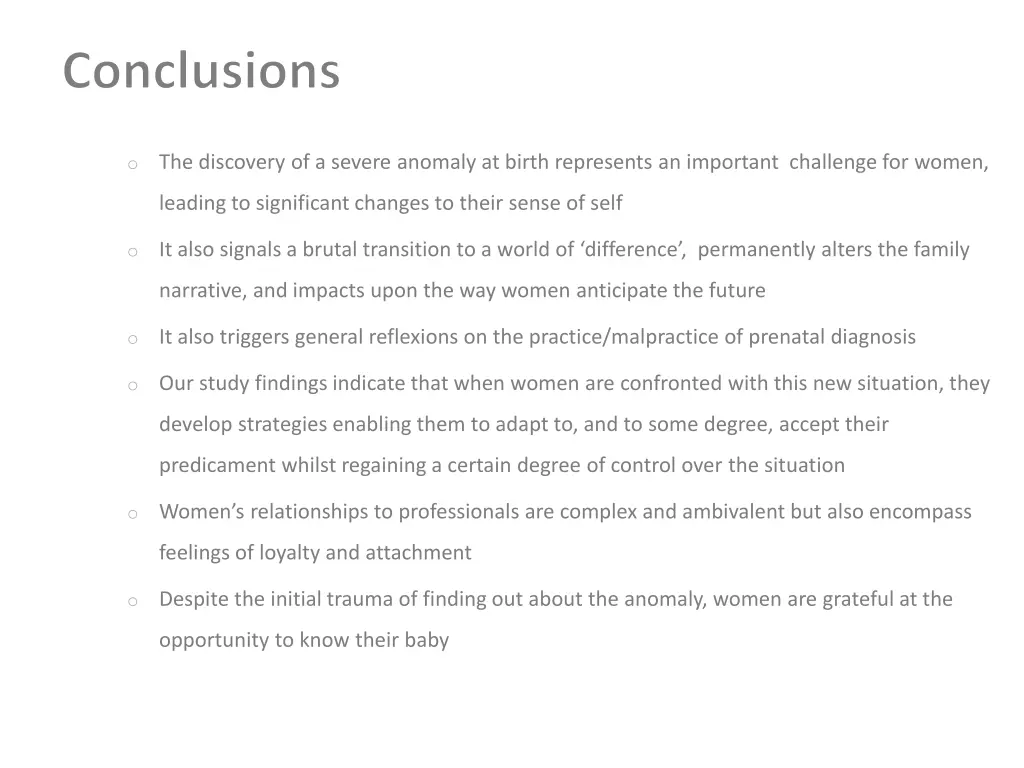conclusions
