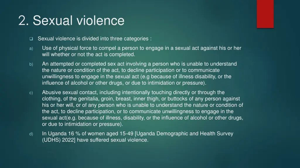2 sexual violence