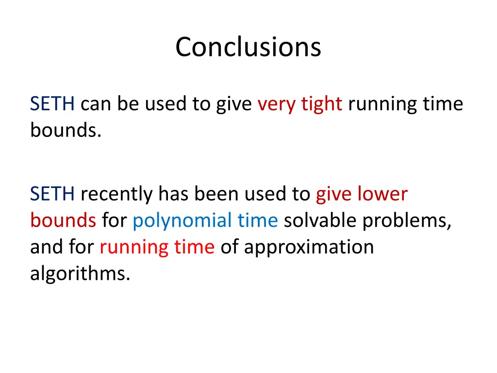 conclusions