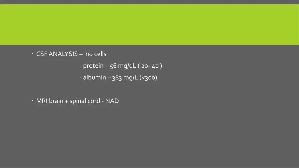 csf analysis no cells