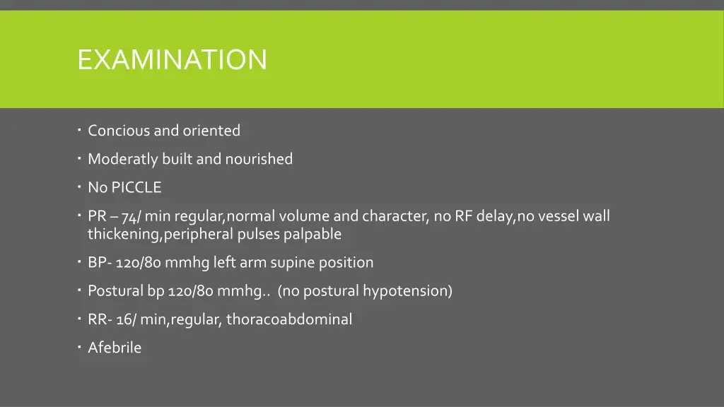 examination