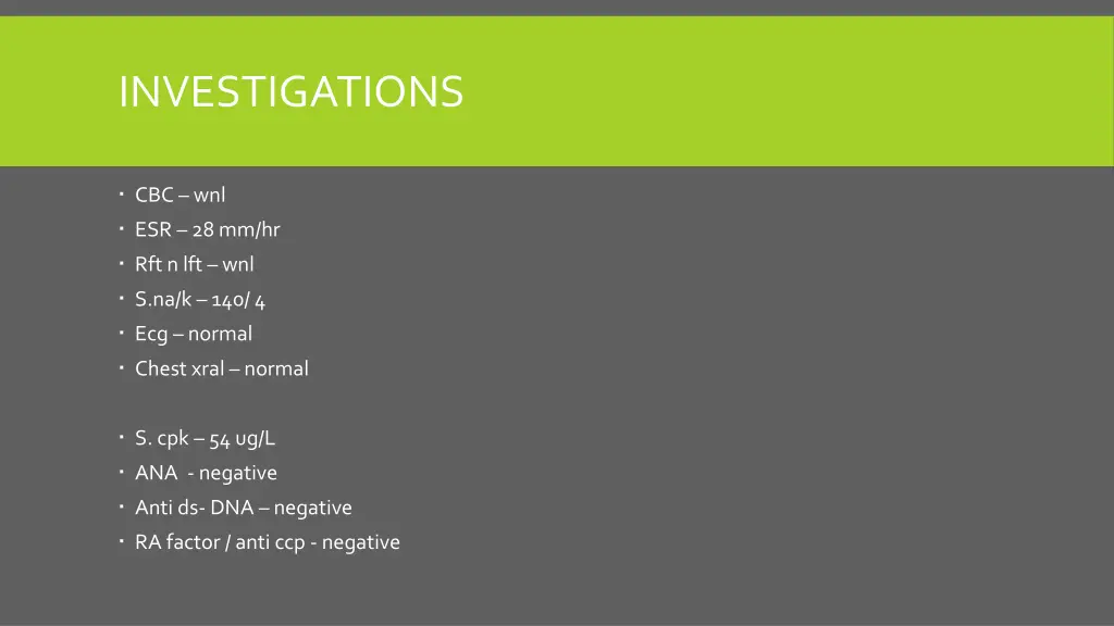 investigations