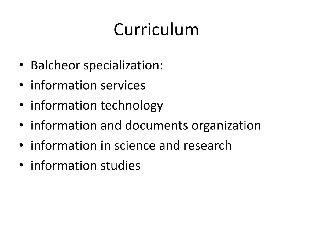 curriculum