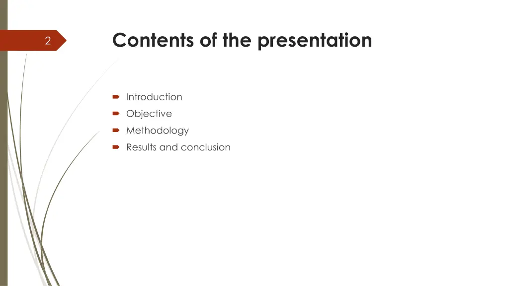 contents of the presentation