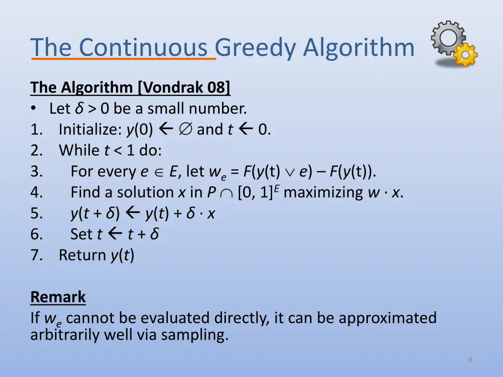 the continuous greedy algorithm
