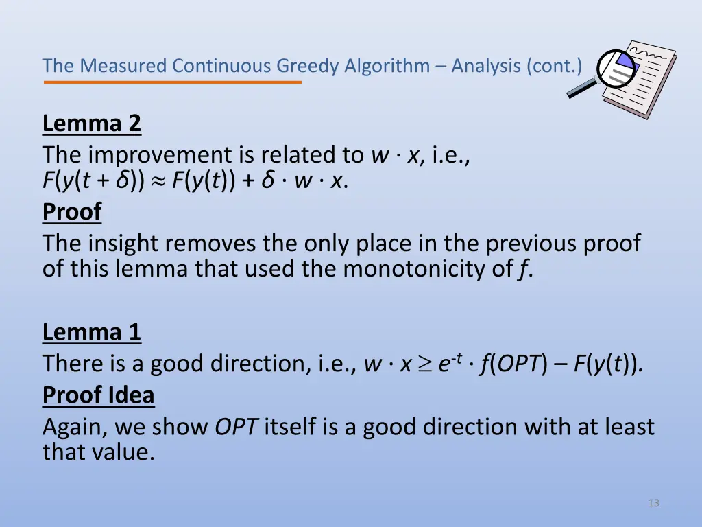 the measured continuous greedy algorithm analysis 1